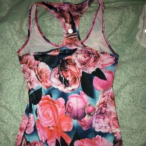LULU cross back floral tank